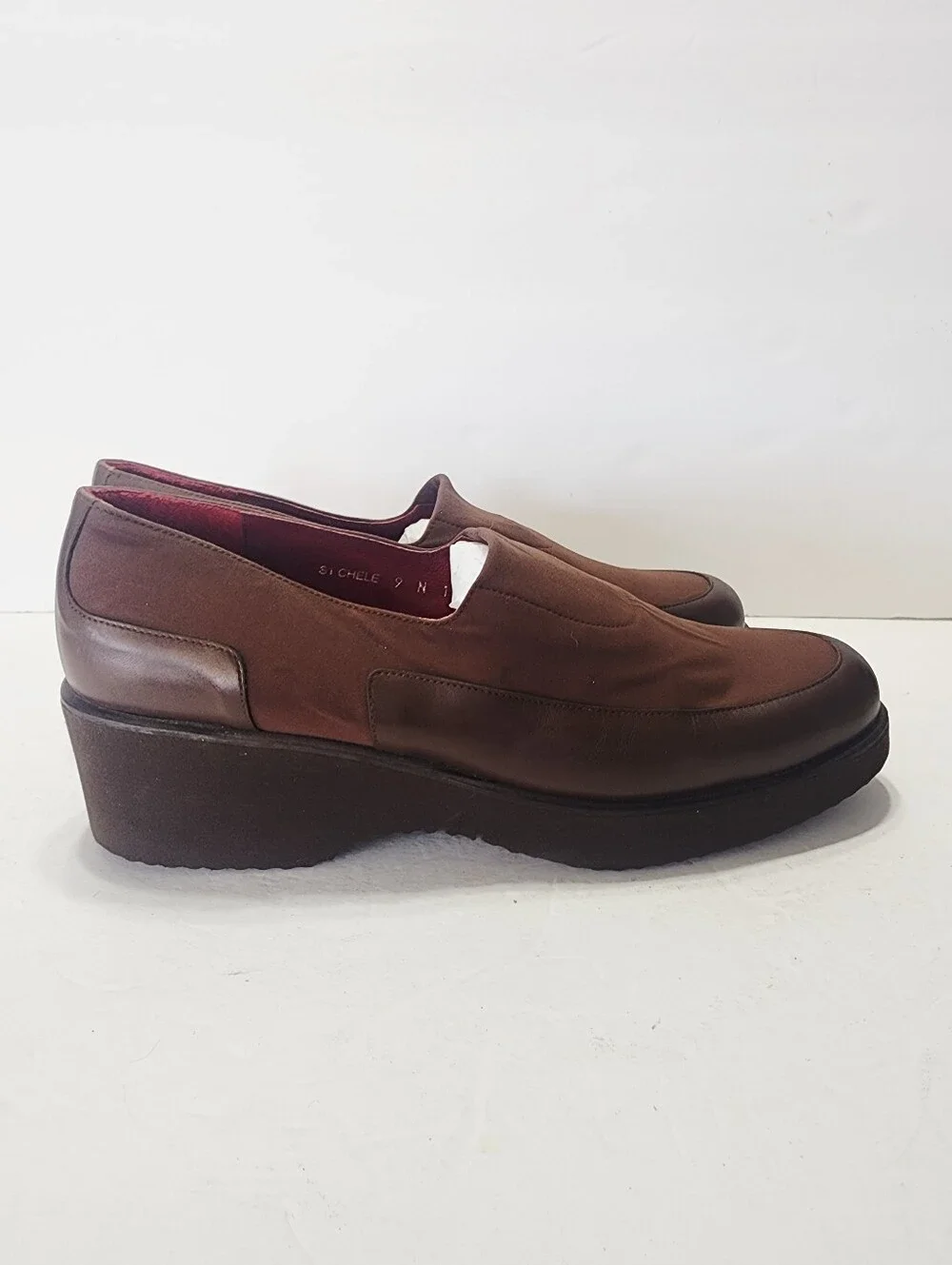 Donald J. Pliner Women's Brown Slip-On Platform Loafers Size 9N